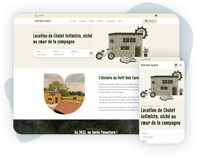 Exemple de site internet Locabibi
